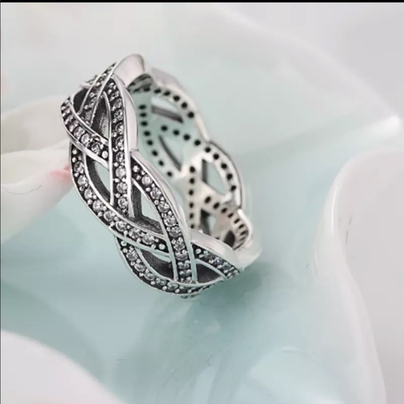 Stunning pave Braided Ring - Picture 5 of 7